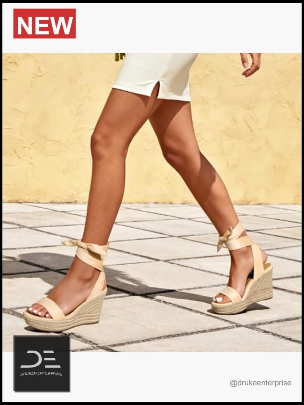 Espadrilles Platform Wedge Sandals Tie Lace Up Ankle Strap Cute Dressy Shoes - Picture 2 of 7